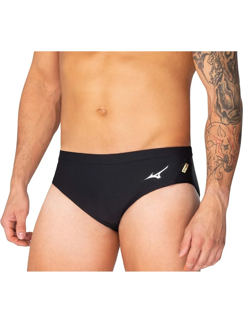 Mizuno Exer Toddler Brief Swimsuit, Black, Size 22. 2452/bb12-1